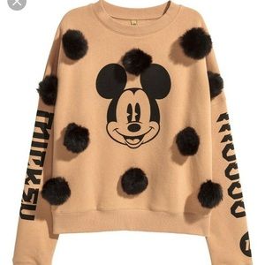 NWT H&M x Disney Pom Pom Sweatshirt